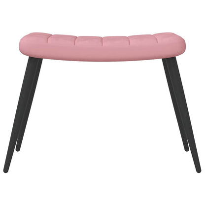 Relaxsessel mit Hocker Rosa Samt