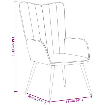 Relaxsessel mit Hocker Senfgelb Samt