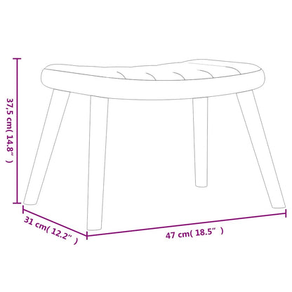 Schaukelstuhl mit Hocker Samt Rosa