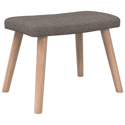 Relaxsessel mit Hocker Taupe Stoff