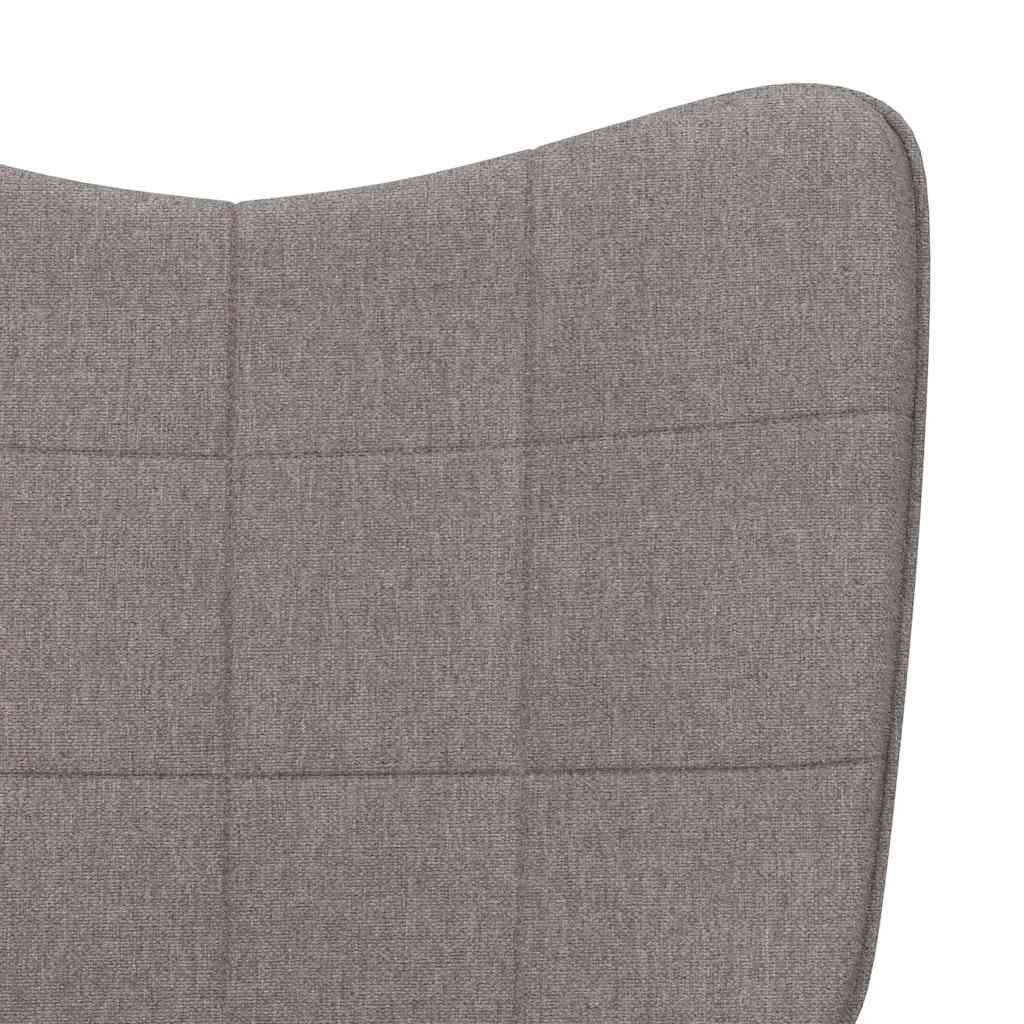 Relaxsessel mit Hocker Taupe Stoff