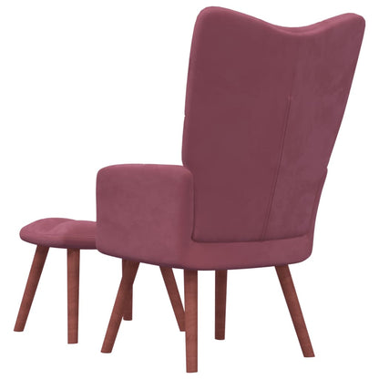 Relaxsessel mit Hocker Rosa Samt