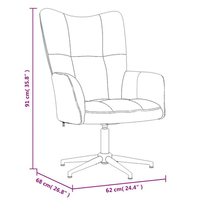 Relaxsessel mit Hocker Hellgrau Samt