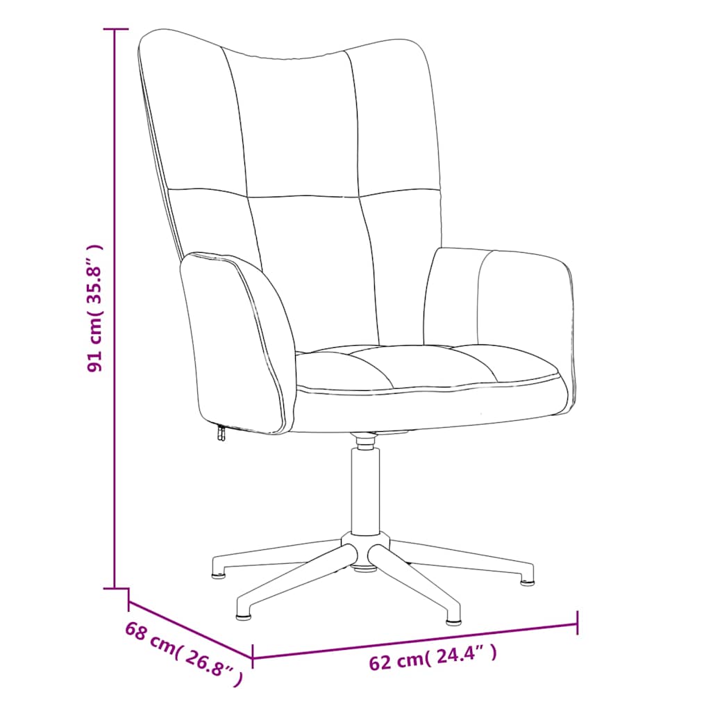 Relaxsessel mit Hocker Dunkelgrau Samt