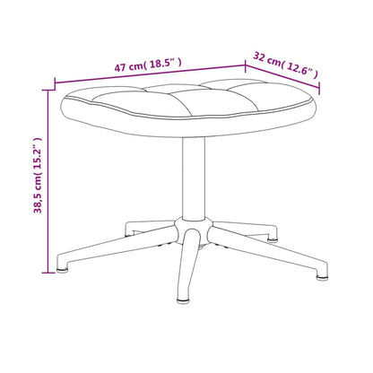 Relaxsessel mit Hocker Senfgelb Samt