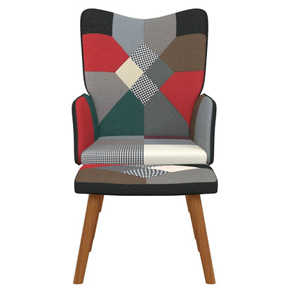 Relaxsessel mit Hocker Patchwork Stoff