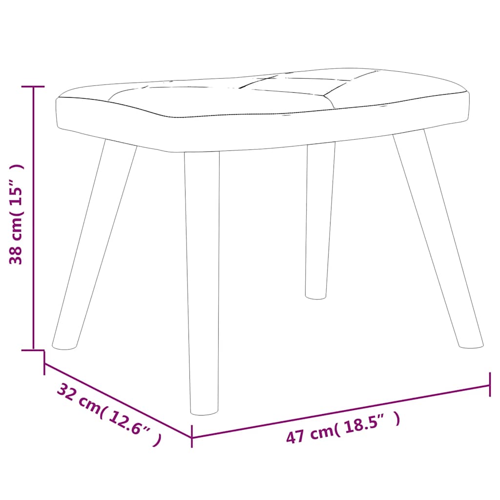 Relaxsessel mit Hocker Patchwork Stoff