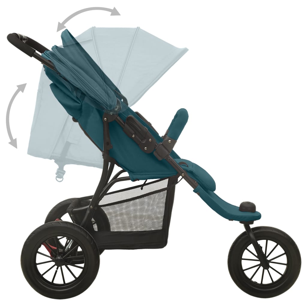 Kinderwagen Grün Stahl