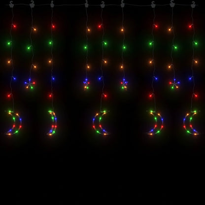 Lichterketten Stern und Mond Fernbedienung 138 LED Bunt