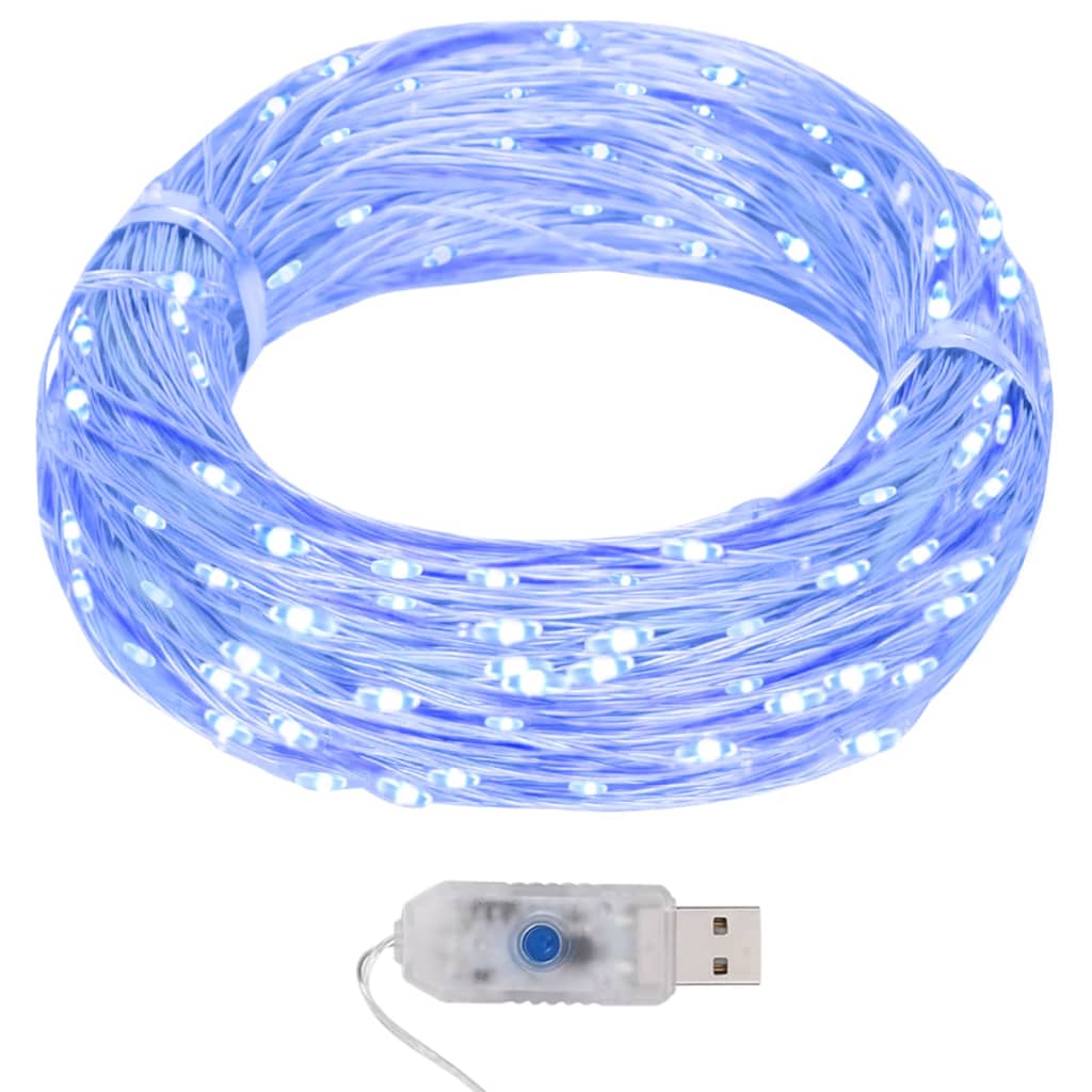 LED-Lichterdraht 40 m 400 LED Blau 8 Funktionen