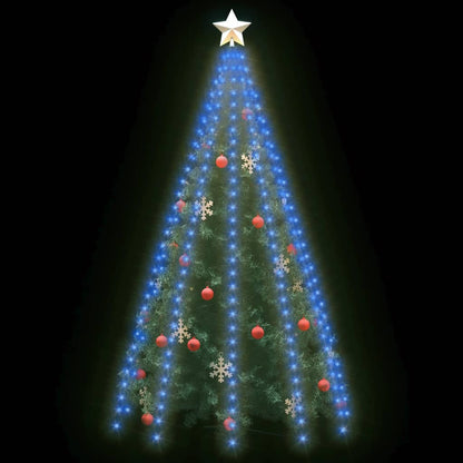 Weihnachtsbaum-Lichternetz mit 250 LEDs Blau 250 cm
