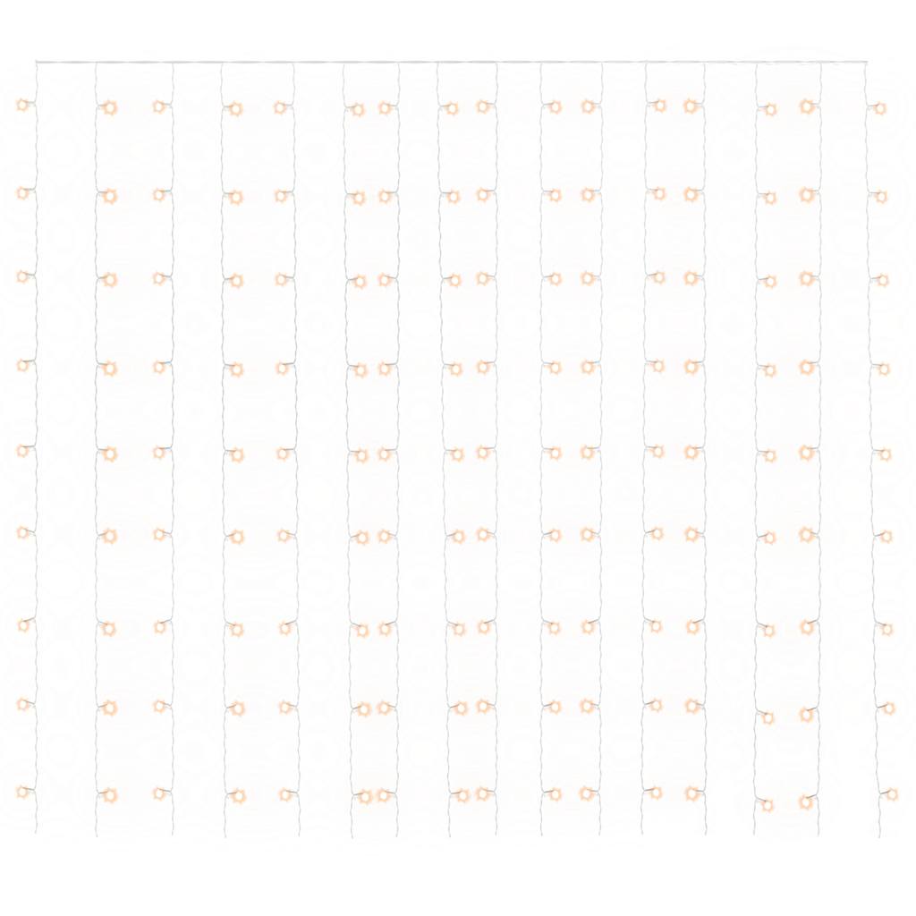 LED-Lichtervorhang 3x3 m 300 LED Warmweiß 8 Funktionen