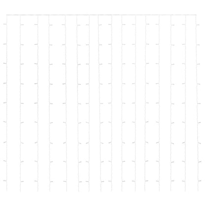 LED-Lichtervorhang 3x3 m 300 LED Blau 8 Funktionen