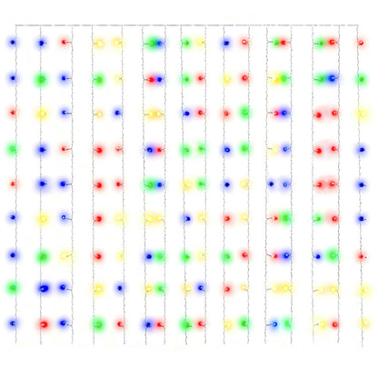 LED-Lichtervorhang 3x3 m 300 LED Bunt 8 Funktionen