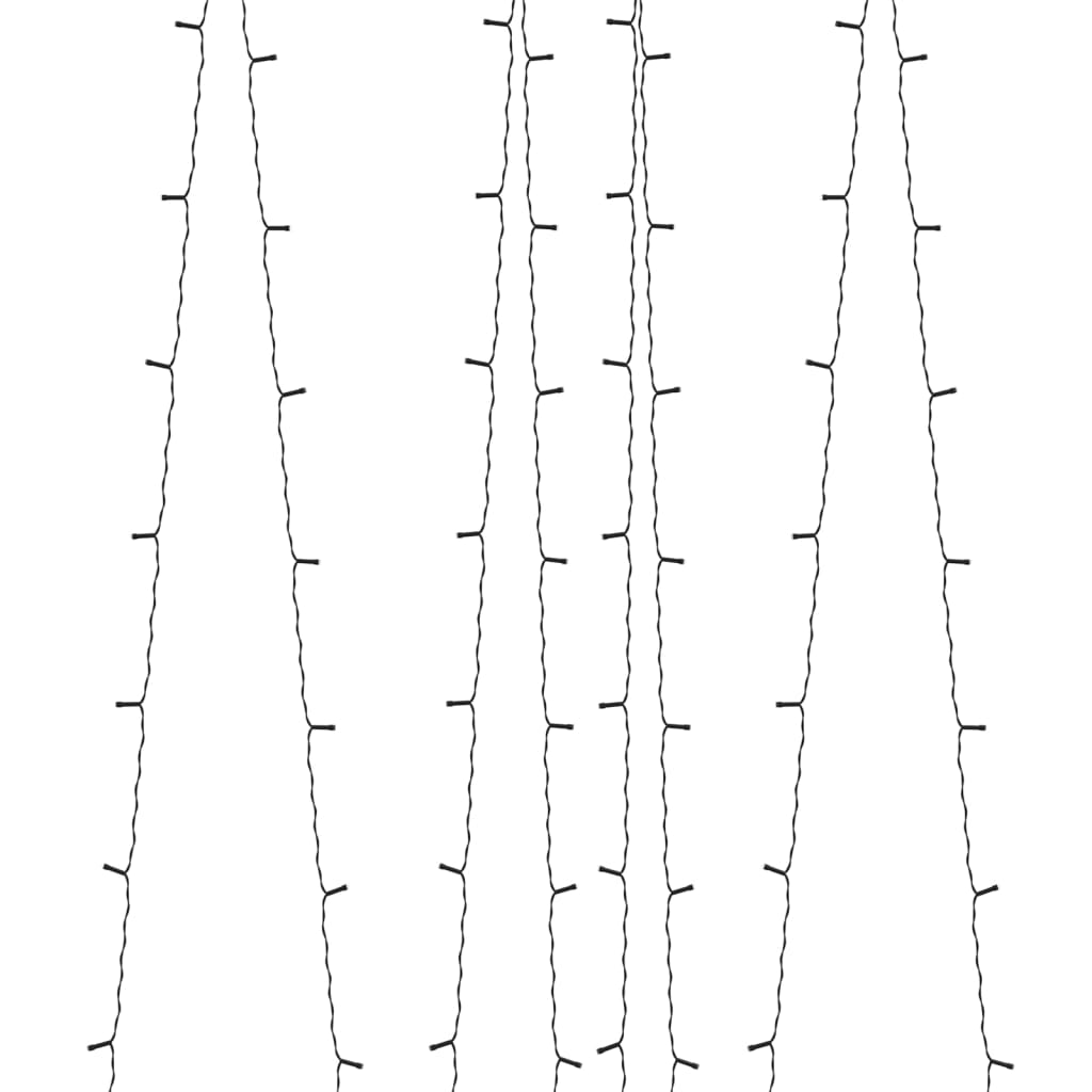 Catena luminosa solare, 5 pezzi, 5x200 LED, multicolore, per uso interno/esterno