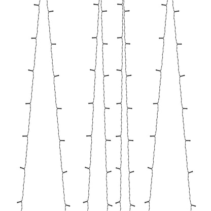 Catena luminosa solare, 5 pezzi, 5x200 LED, multicolore, per uso interno/esterno