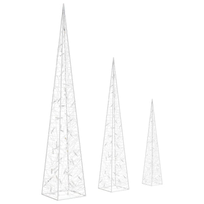 LED-Leuchtkegel-Set Acryl Deko Mehrfarbig 60/90/120cm