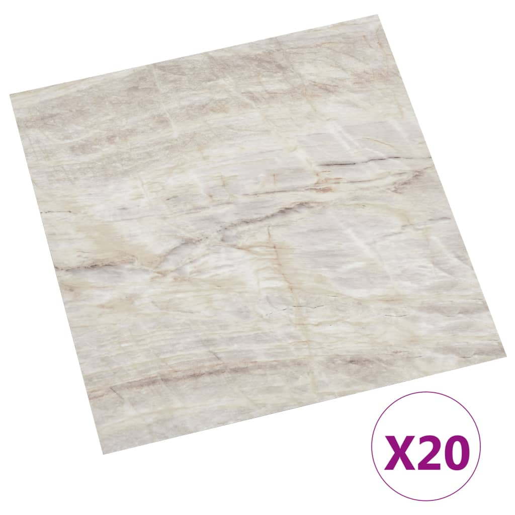 PVC-Fliesen Selbstklebend 20 Stk. 1,86 m² Beige