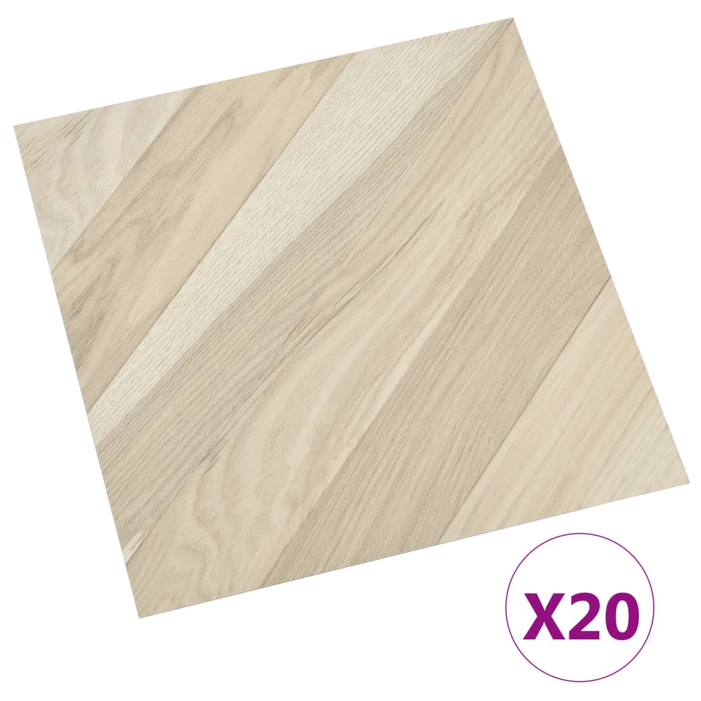 PVC-Fliesen Selbstklebend 20 Stk. 1,86 m² Beige Gestreift