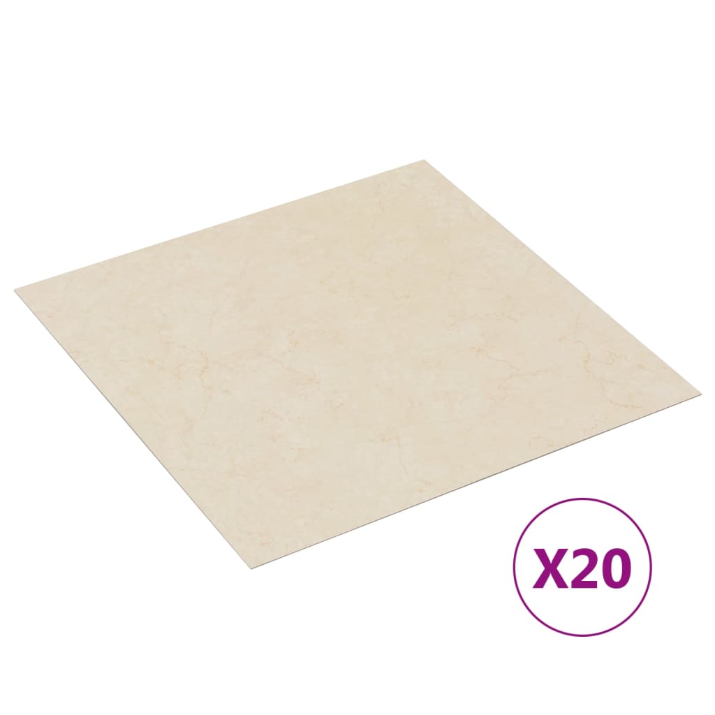 PVC-Fliesen Selbstklebend 20 Stk. 1,86 m² Beige