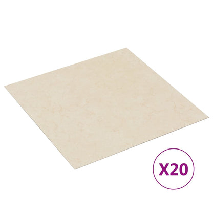 PVC-Fliesen Selbstklebend 20 Stk. 1,86 m² Beige