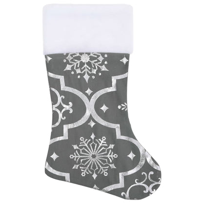 Luxus-Weihnachtsbaumdecke mit Socke Grau 150 cm Stoff