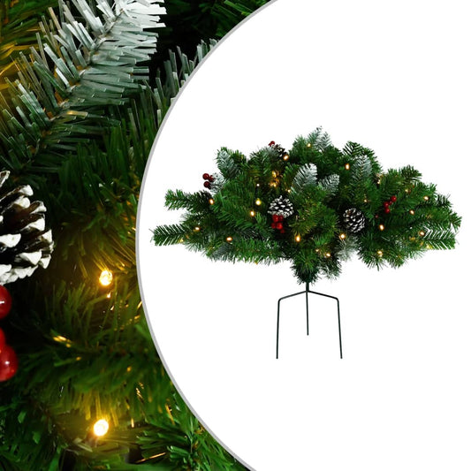 Künstlicher Weihnachtsbaum mit Beleuchtung Outdoor Grün 40 cm