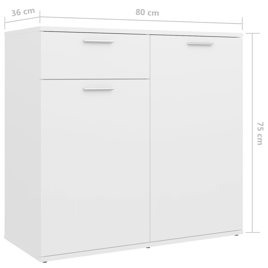 Sideboard Weiß 160x36x75 cm Holzwerkstoff