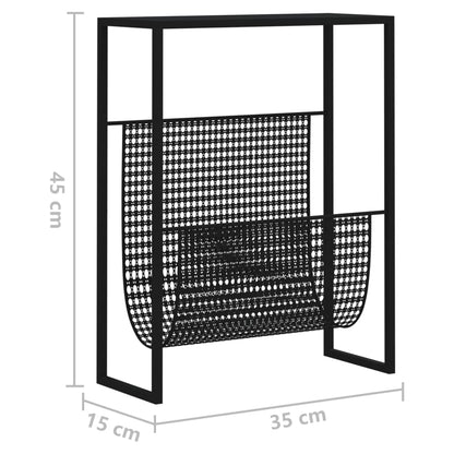 Zeitschriftenständer Schwarz 35x15x45 cm Stahl