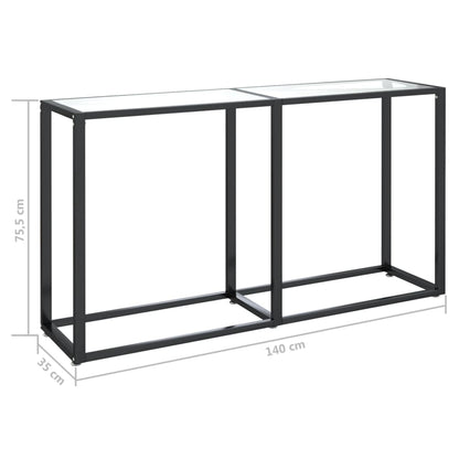 Konsolentisch Transparent 140x35x75,5 cm Hartglas