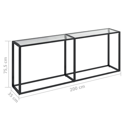 Konsolentisch Transparent 200x35x75,5 cm Hartglas