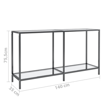 Konsolentisch Transparent 140x35x75,5 cm Hartglas