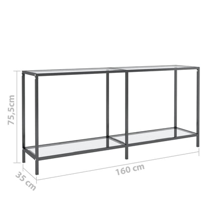 Konsolentisch Transparent 160x35x75,5 cm Hartglas