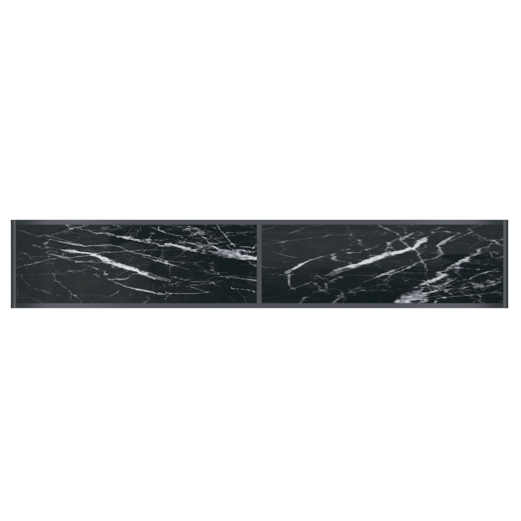 Konsolentisch Schwarz 200x35x75,5 cm Hartglas