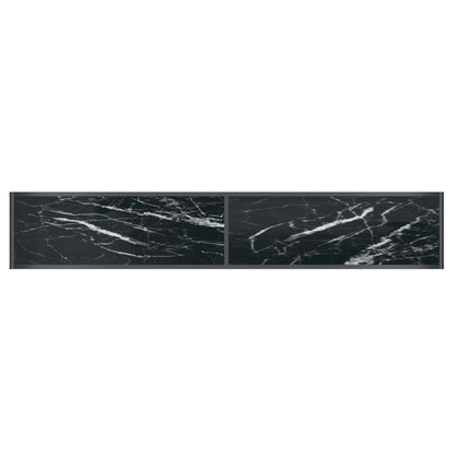 Konsolentisch Schwarz 200x35x75,5 cm Hartglas