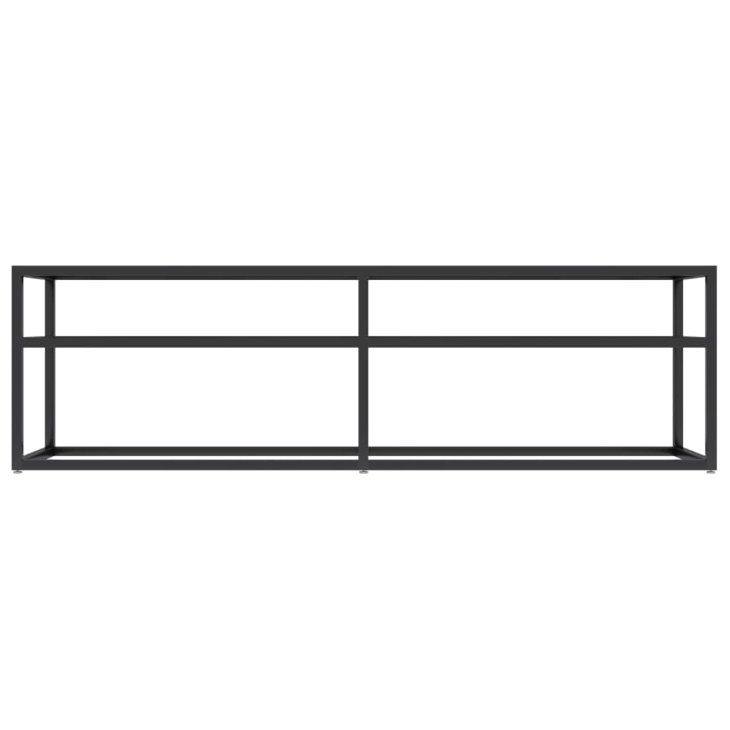 TV-Schrank Schwarz Marmor-Optik 140x40x40,5 cm Hartglas