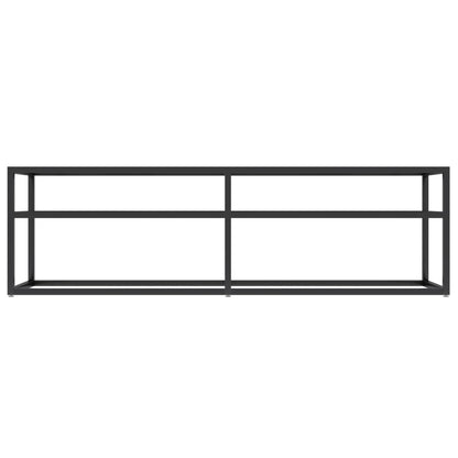 TV-Schrank Schwarz Marmor-Optik 140x40x40,5 cm Hartglas