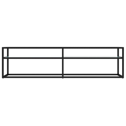 TV-Schrank Weiß Marmor-Optik 160x40x40,5 cm Hartglas