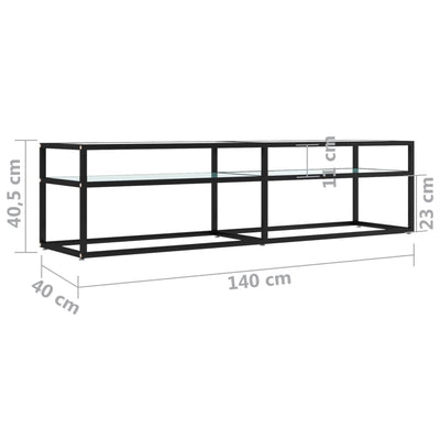 TV-Schrank Weiß Marmor-Optik 160x40x40,5 cm Hartglas