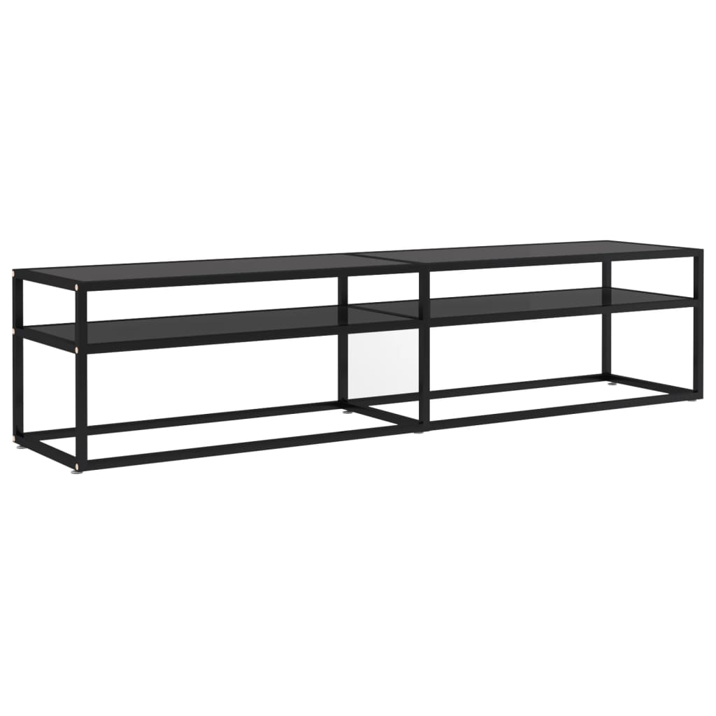 TV-Schrank Schwarz 180x40x40,5 cm Hartglas