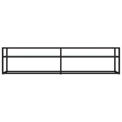 TV-Schrank Weiß Marmor-Optik 180x40x40,5 cm Hartglas