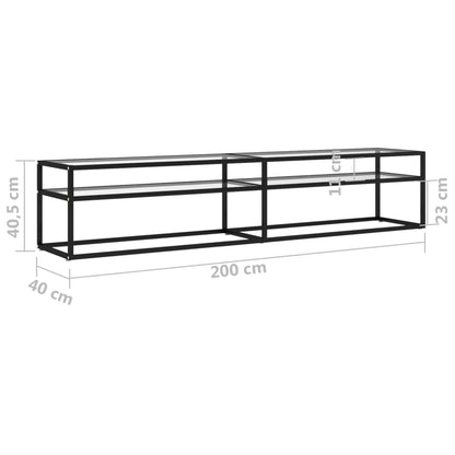 TV-Schrank Transparent 200x40x40,5 cm Hartglas