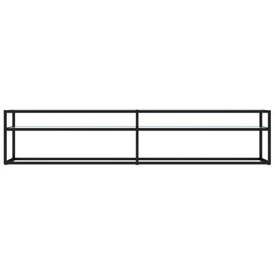 TV-Schrank Weiß Marmor-Optik 200x40x40,5 cm Hartglas