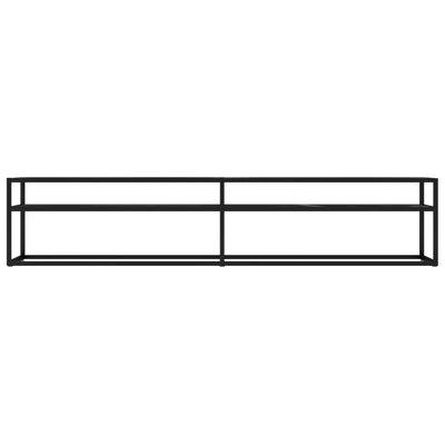 TV-Schrank Schwarz Marmor-Optik 200x40x40,5 cm Hartglas