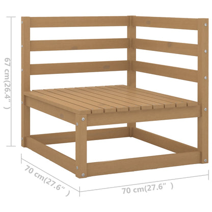 9-tlg. Garten-Lounge-Set Honigbraun Massivholz Kiefer