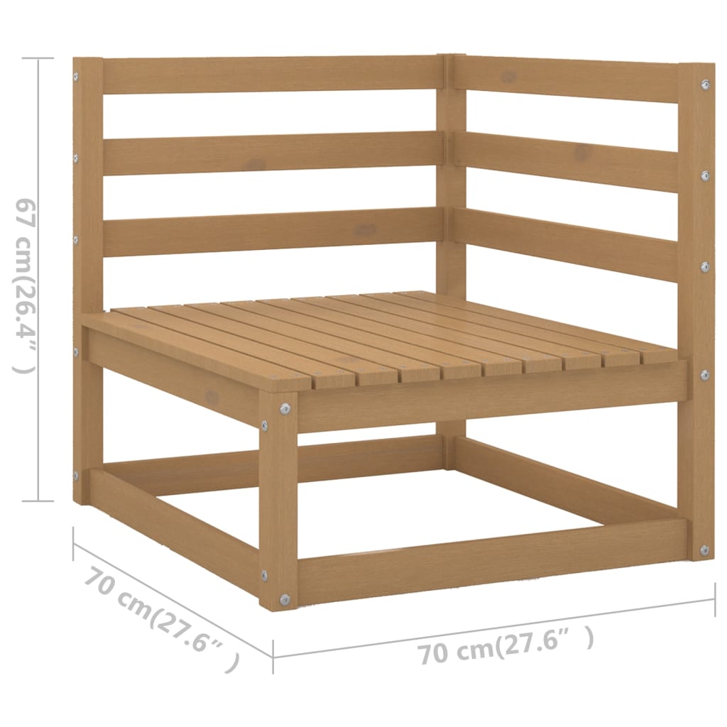 9-tlg. Garten-Lounge-Set Massivholz Kiefer