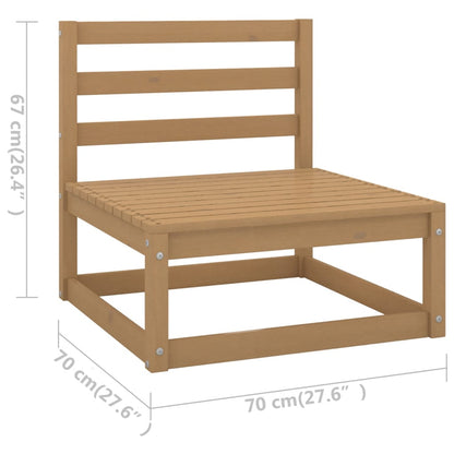 7-tlg. Garten-Lounge-Set mit Kissen Massivholz Kiefer