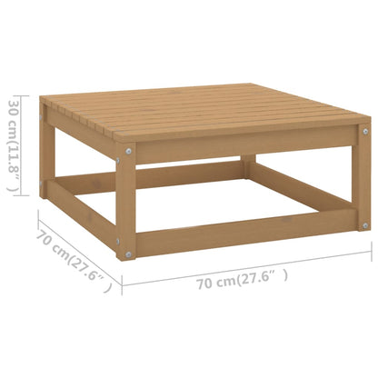 12-tlg. Garten-Lounge-Set mit Kissen Honigbraun Massivholz