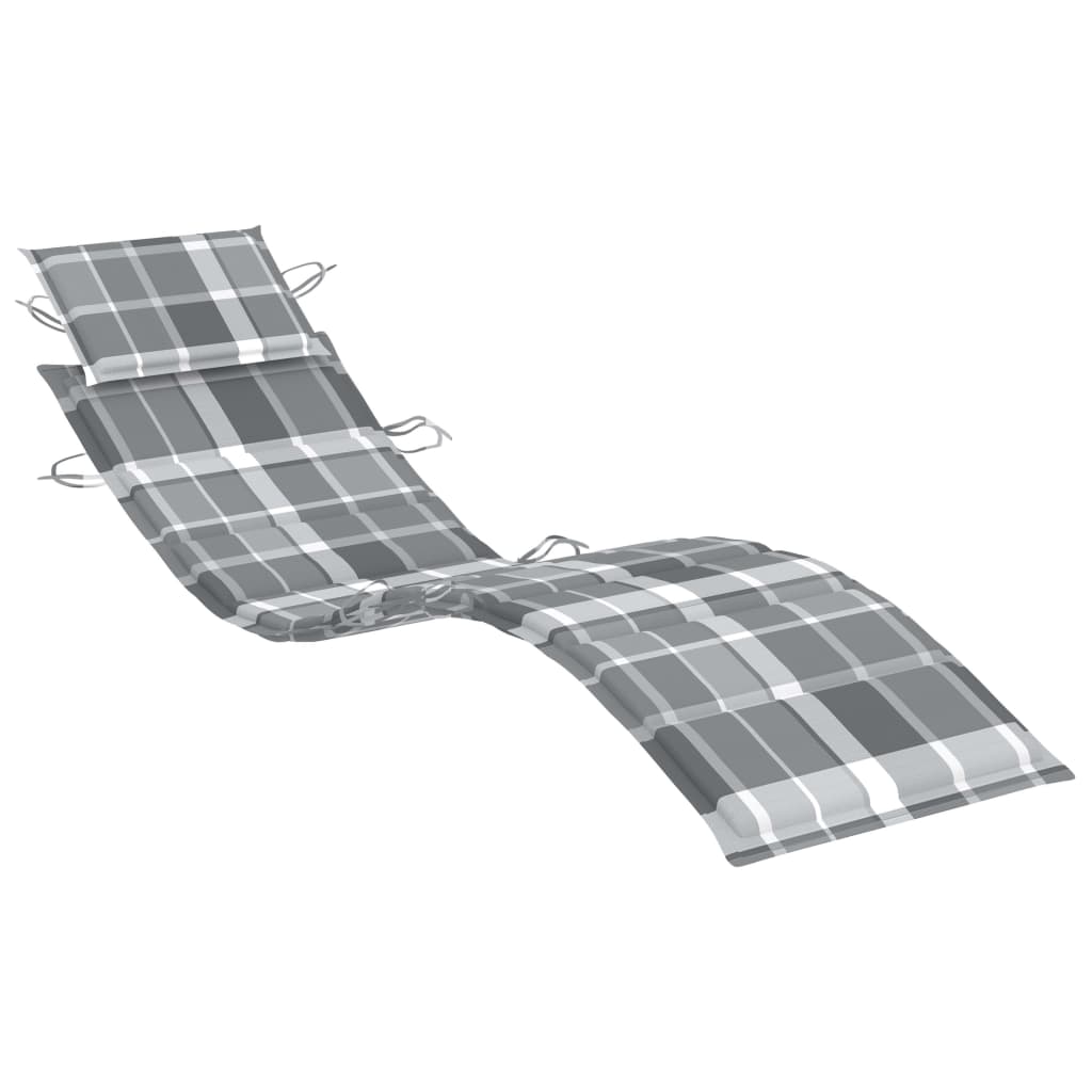 Sonnenliegen 2 Stk. mit Auflagen Massivholz Akazie