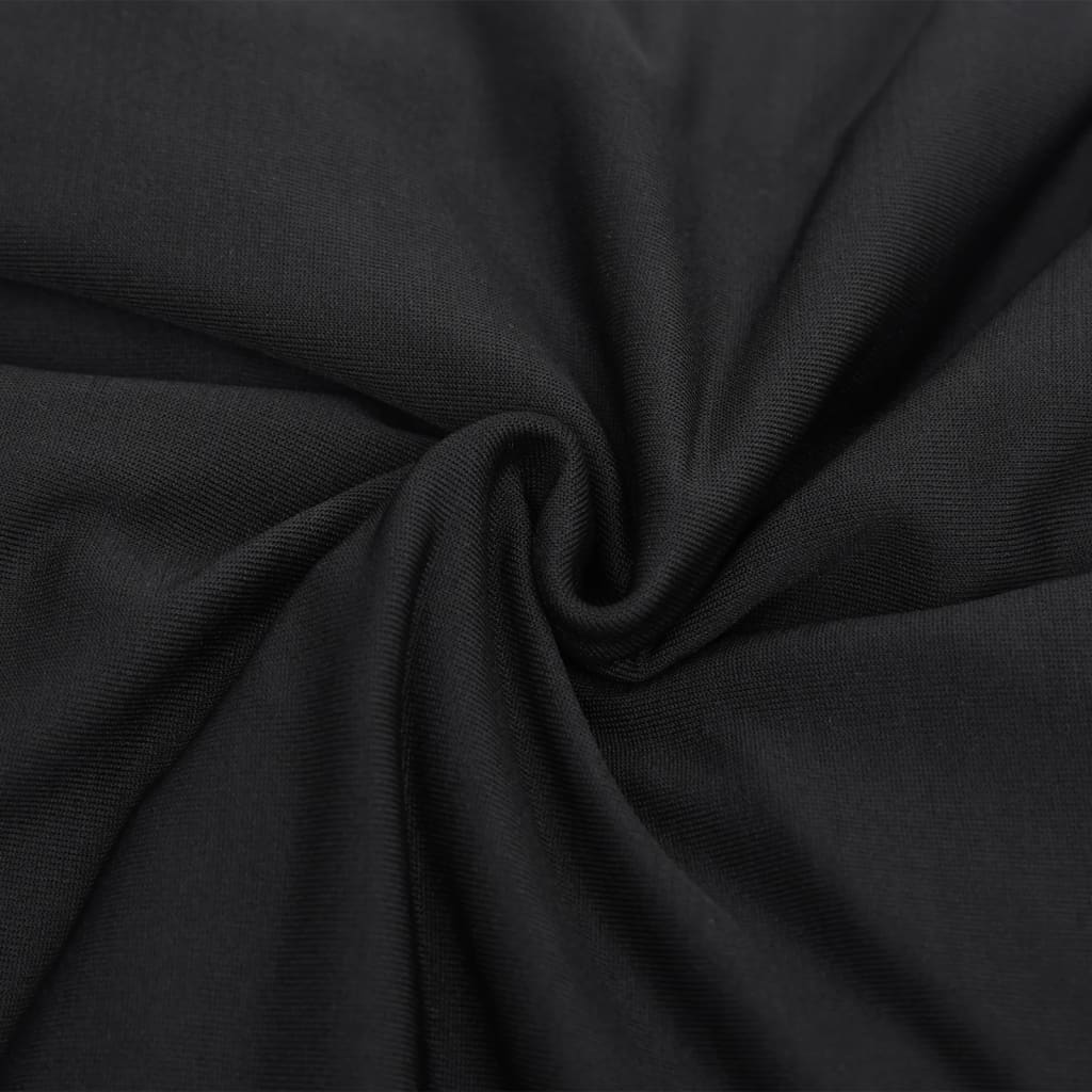 Stretch Sofahusse 2-Sitzer Schwarz Polyester-Jersey